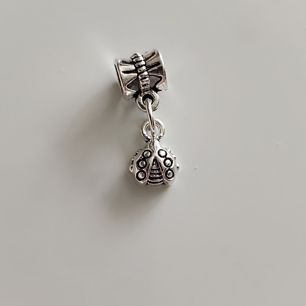 LadyBug Charm for Bracelets Fits Pandora and other European  Systems